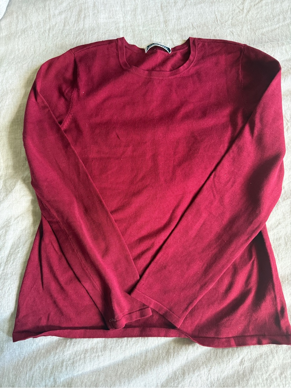 Pendleton Silk Blend Women's Long-Sleeve Crewneck Top - Burgundy